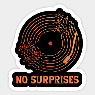 NO SURPRISES (RADIOHEAD) Sticker